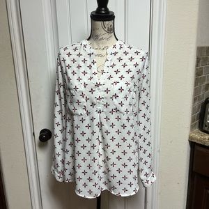 41 Hawthorne Geometrical Design Blouse